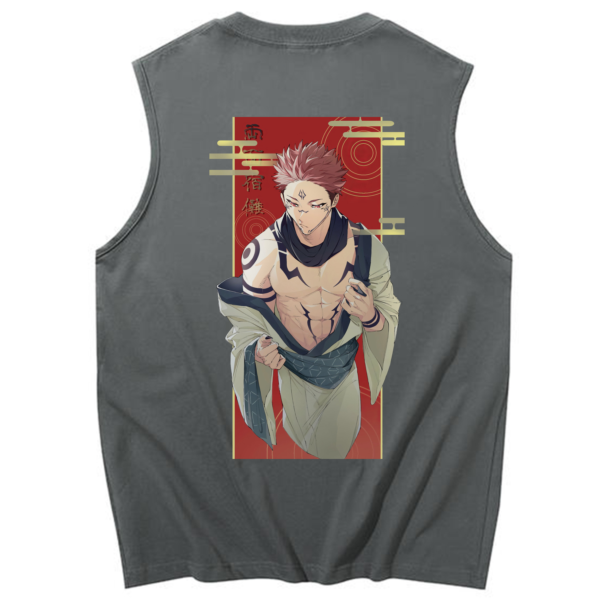 （画像用） 呪術廻戦 Jujutsu Kaisen コットン100％タンクトップ（背面プリント）
